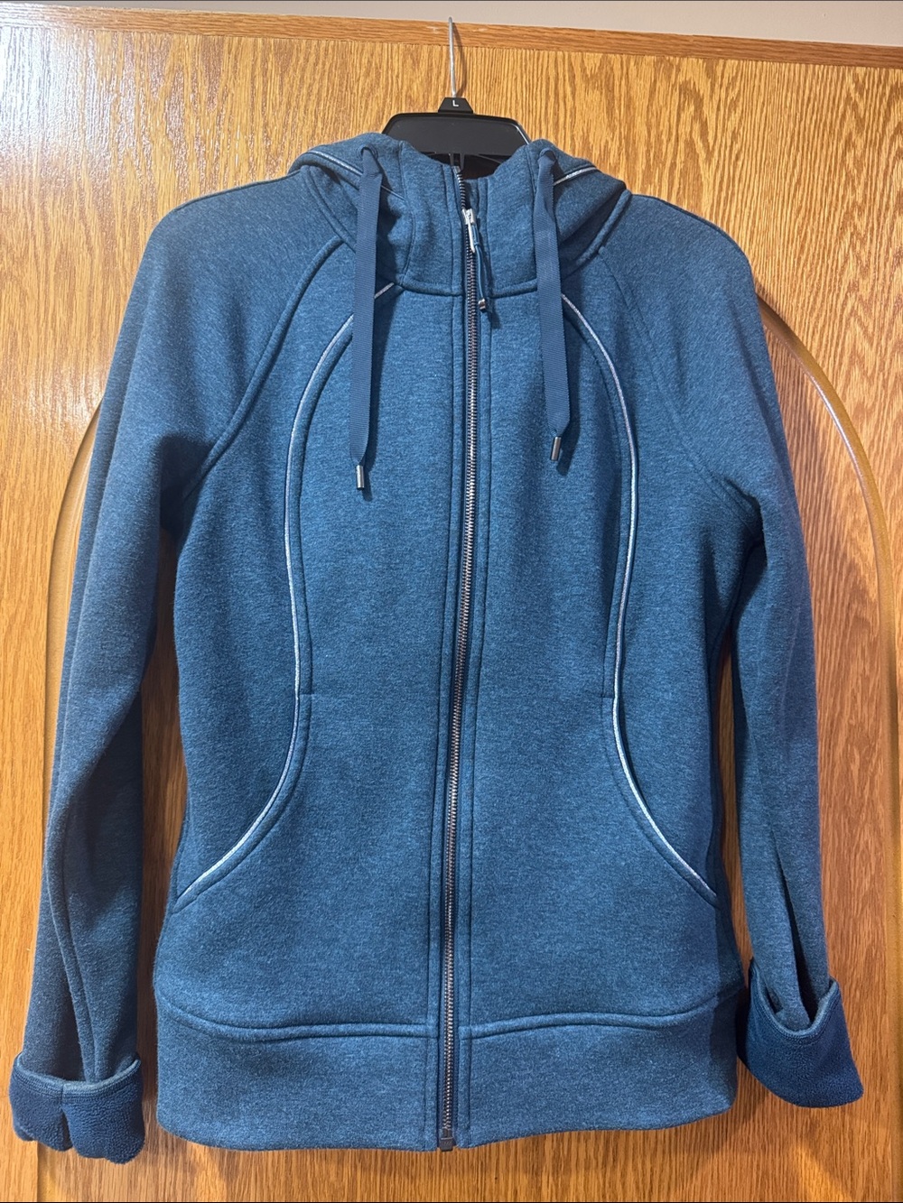 lululemon athletica Heathered Navy Full-Zip Hooded Jacket